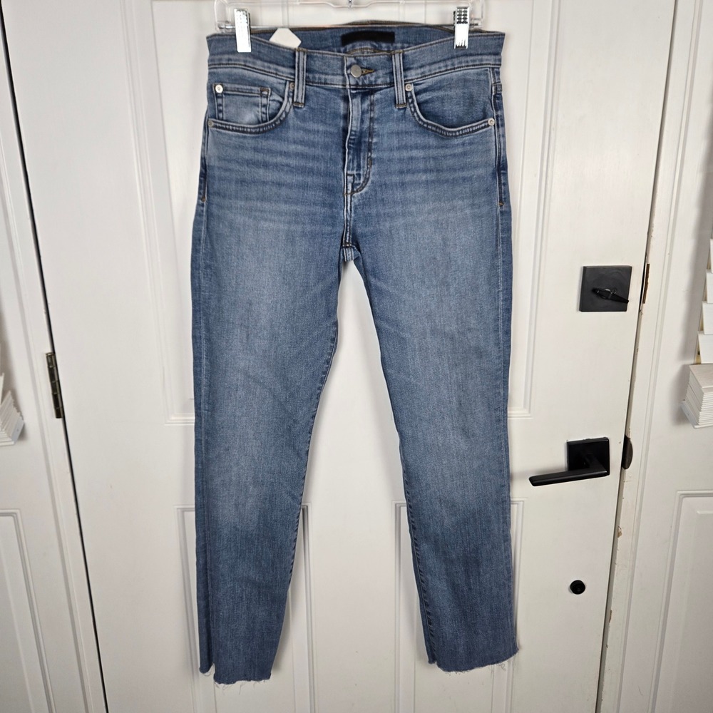 Joe's Jeans Brixton Kinetic Straight Narrow Womens 30 Raw Hem Izel Denim Stretch